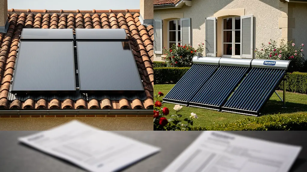 Comparaison visuelle entre installation CESI sur toiture et au sol