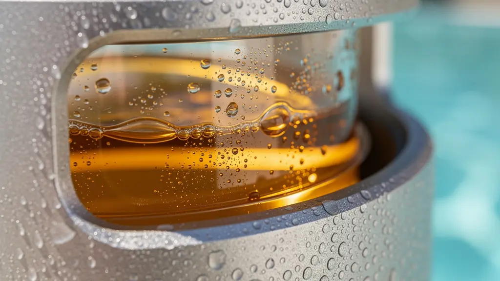 Gros plan sur un photomètre électronique mesurant le chlore d'une piscine